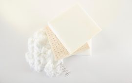 Bed,Sponge,And,Spring,With,Cotton,On,The,White,Table